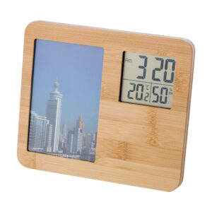 Wetterstation aus Bambus mit individuellem Branding